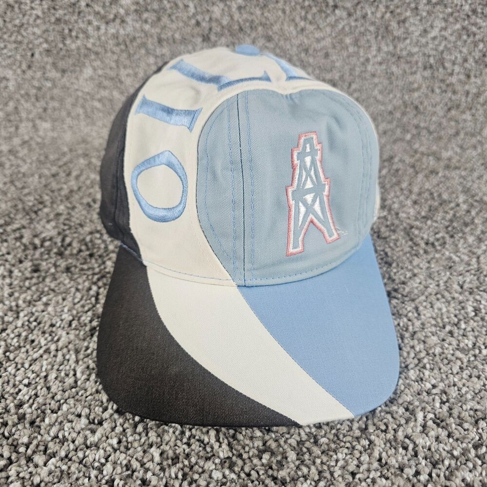 Vintage Edmonton Oilers Hat Cap Swirl Snapback Embroidered Spellout NHL 90s